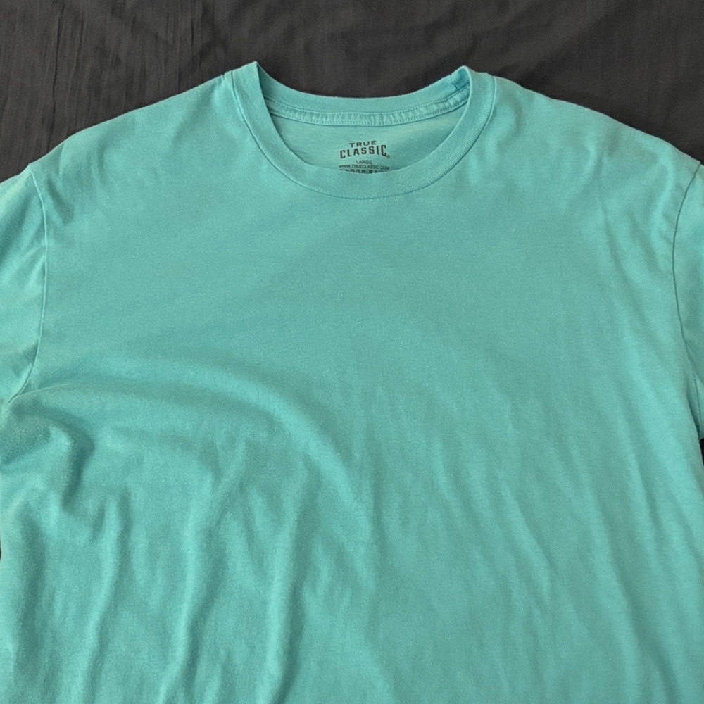 True Classic Men's Aqua Short Sleeve Tee